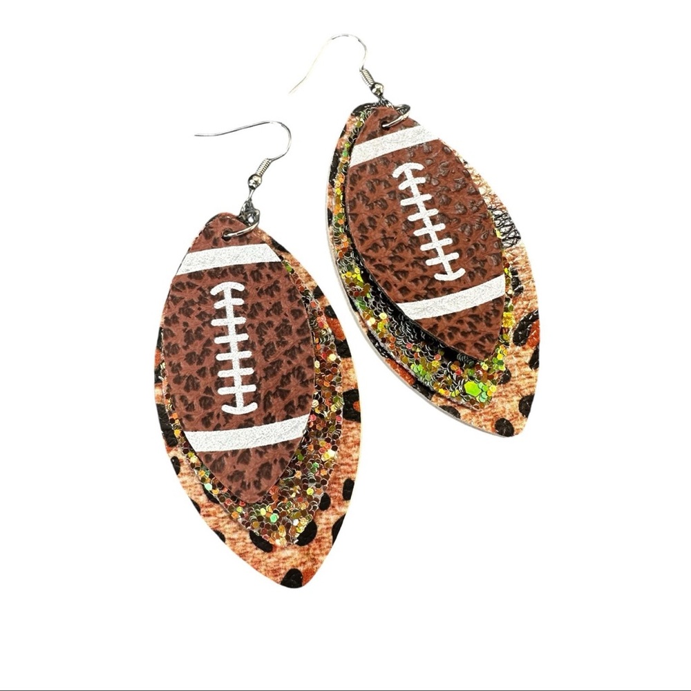 Football Leather Earrings